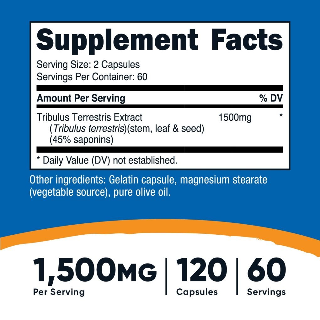 Nutricost Tribulus Capsules (750mg) - Image 2