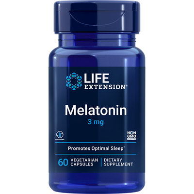 Life Extension, Melatonin, 3 mg, 60 Vegetarian Capsules