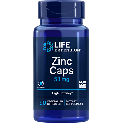 Life Extension, Zinc Caps, High Potency, 50 mg, 90 Vegetarian Capsules