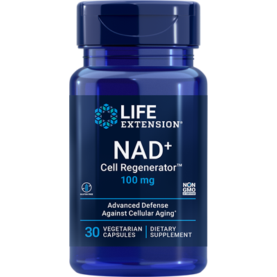 Life Extension, NAD+ Cell Regenerator, NIAGEN Nicotinamide Riboside, 100 mg, 30 Vegetarian Capsules