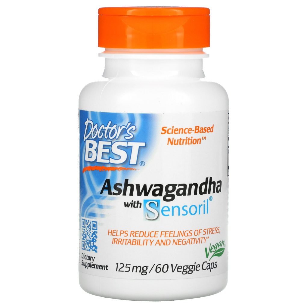Doctor's Best, Ashwagandha with Sensoril, 125 mg, 60 Veggie Caps