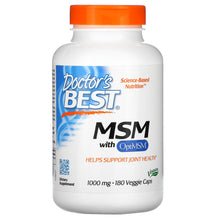 Doctor's Best MSM with OptiMSM, 1,000 mg, 180 Veggie Caps