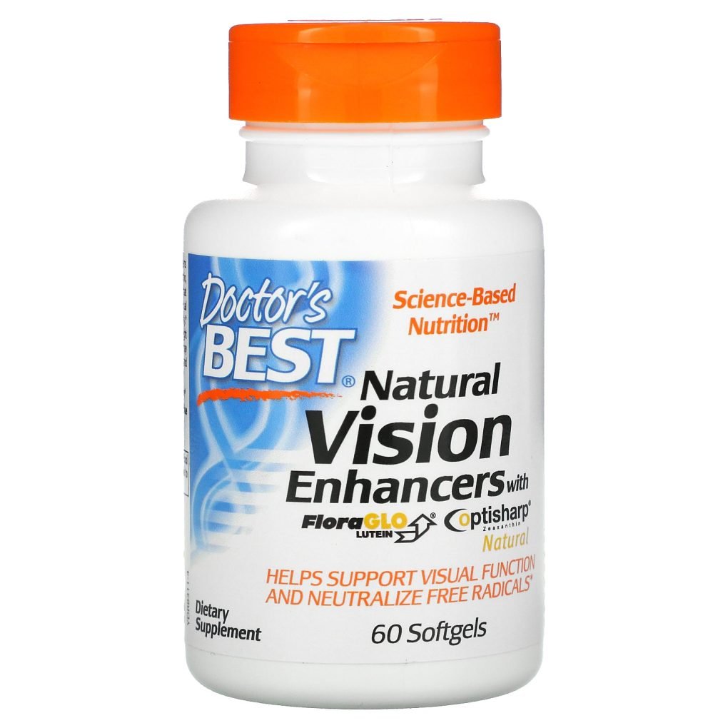 Doctor's Best Natural Vision Enhancers with FloraGlo Lutein, 60 Softgels