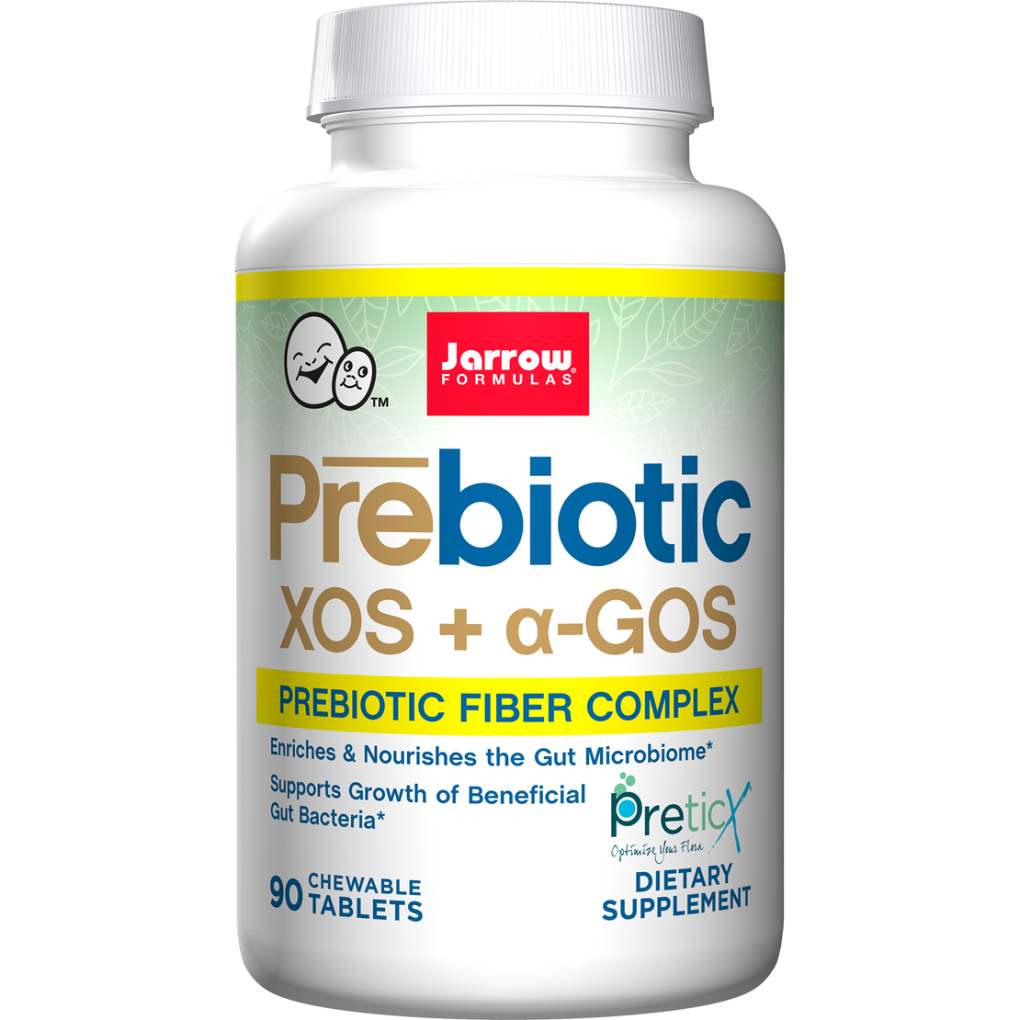 Jarrow Formulas, Prebiotic XOS + a-GOS, 90 Chewable Tablets