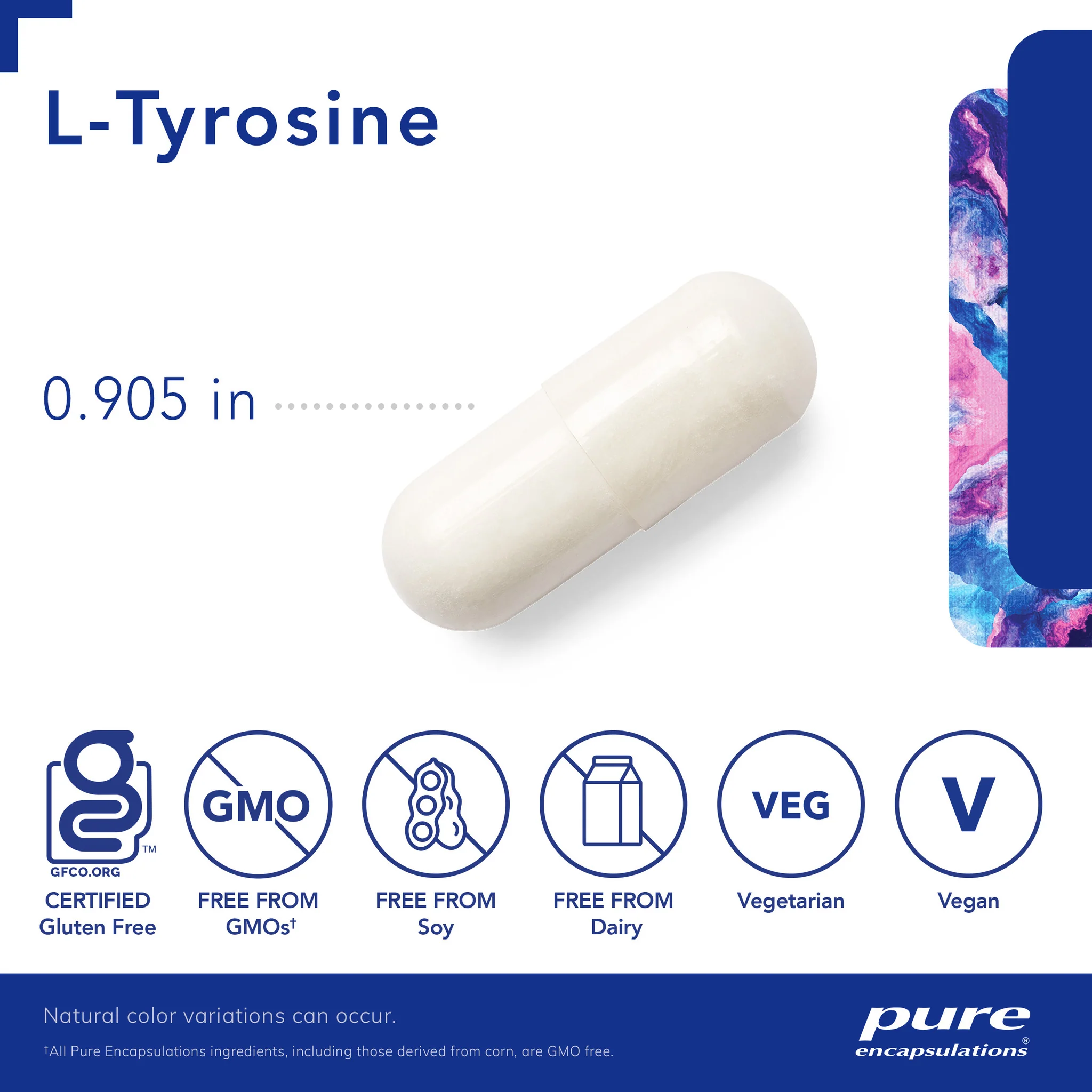 Pure encapsulations®L-Tyrosine 90 Capsules - Image 3