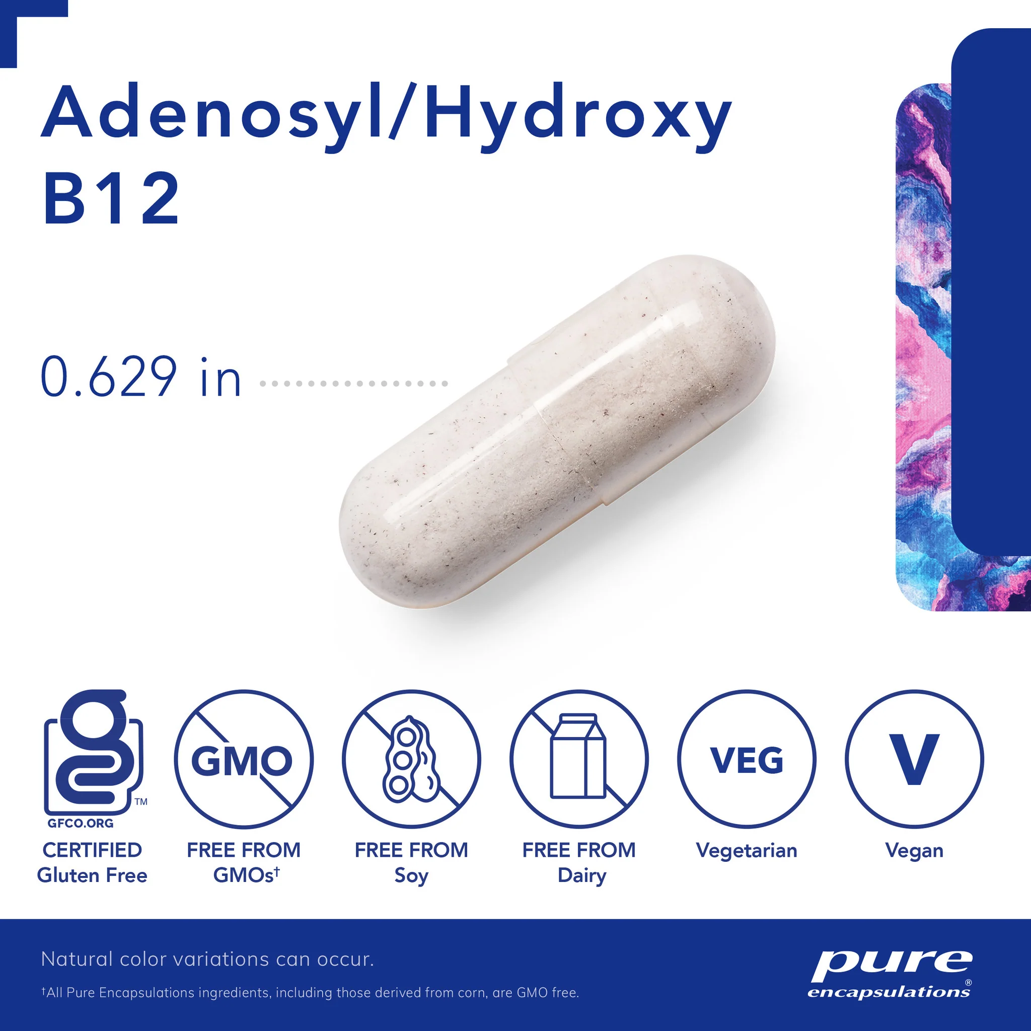 Pure encapsulations®Adenosyl/Hydroxy B12- 90 Capsules - Image 3