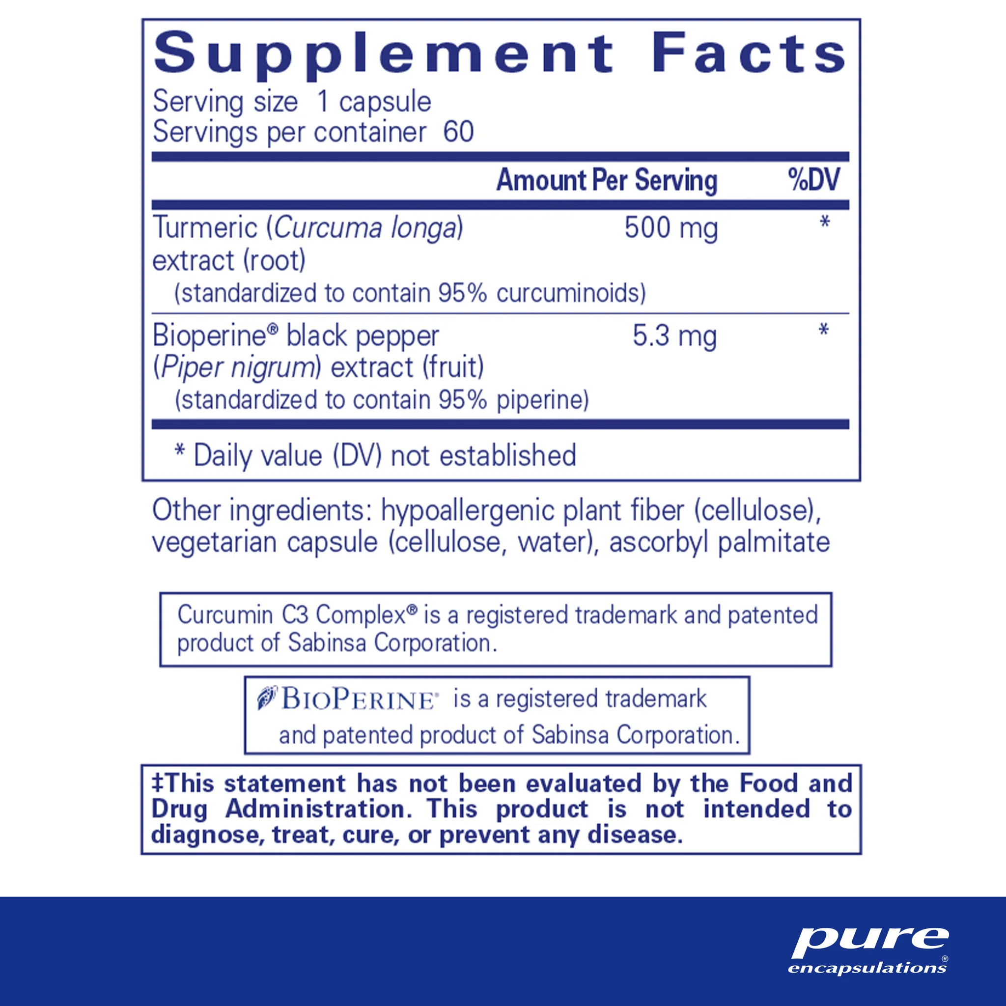 Pure Encapsulations®Curcumin 500 with Bioperine® - Image 2