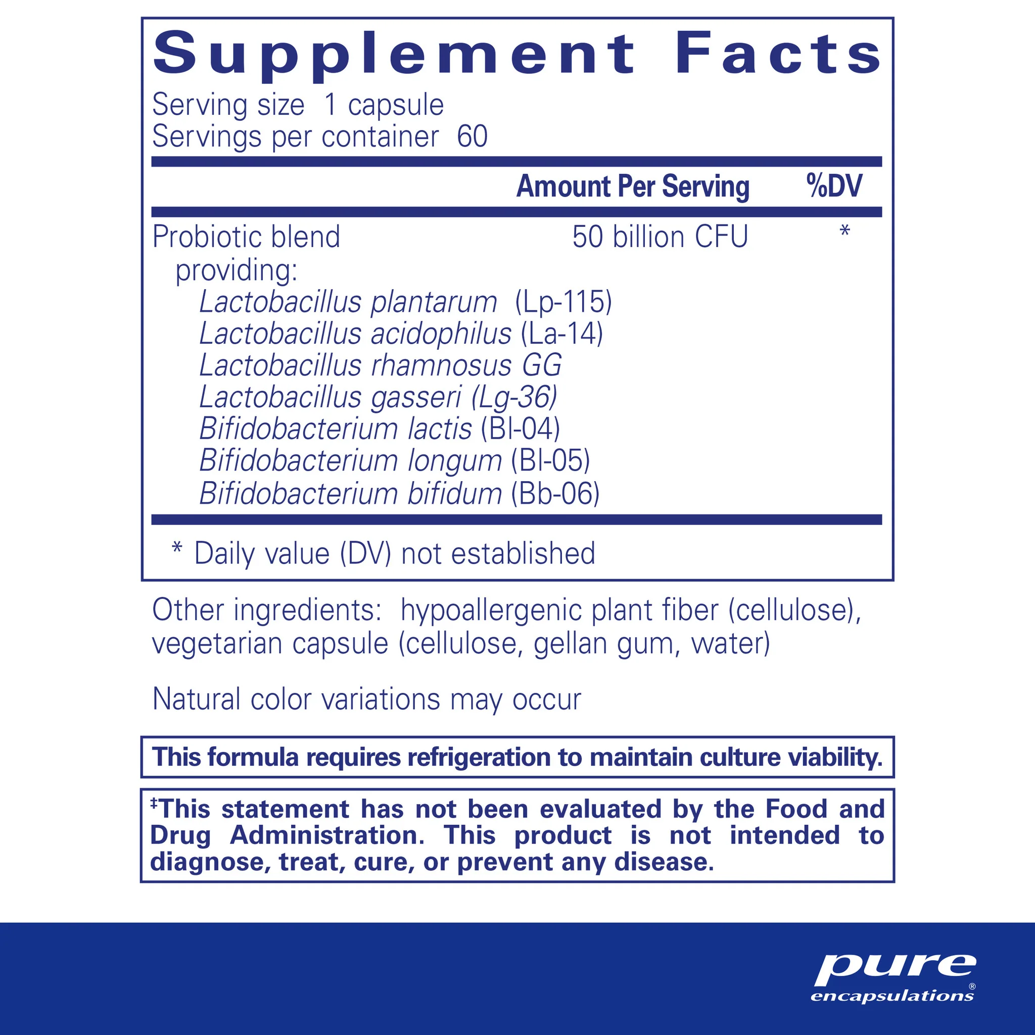 Pure encapsulations®Probiotic 50B - Image 2