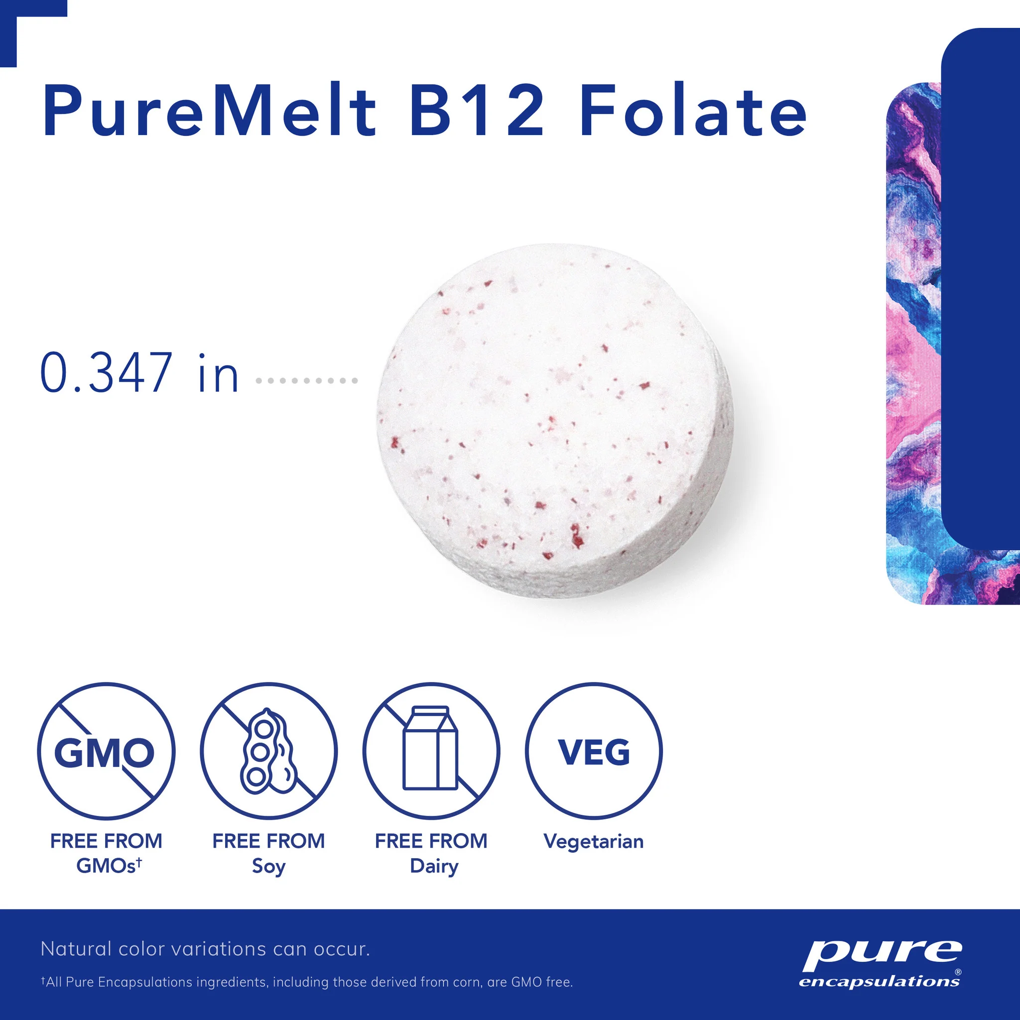 Pure encapsulations®PureMelt B12 Folate 90 Lozenges - Image 3