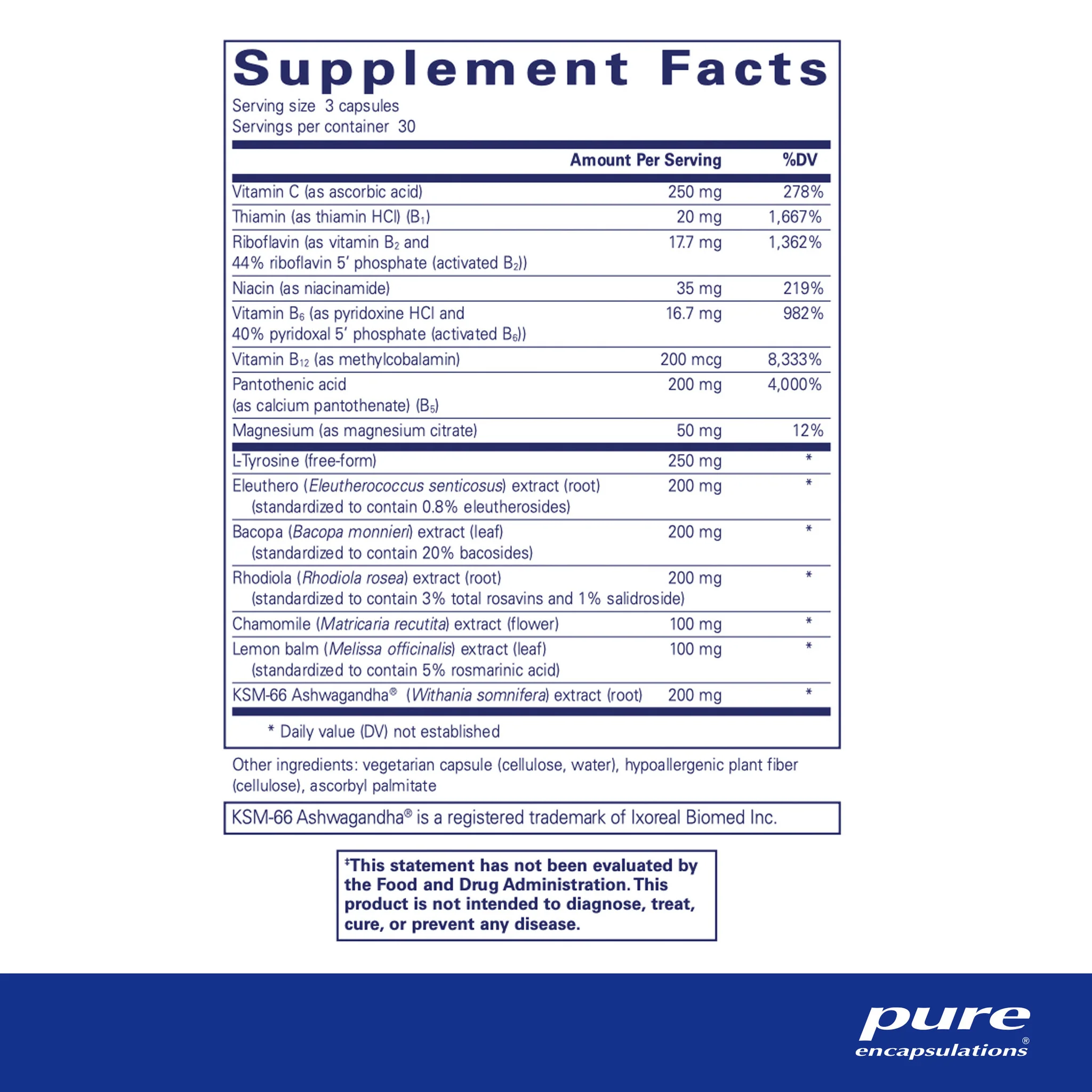 Pure encapsulations®Daily Stress Formula‡ - Image 2
