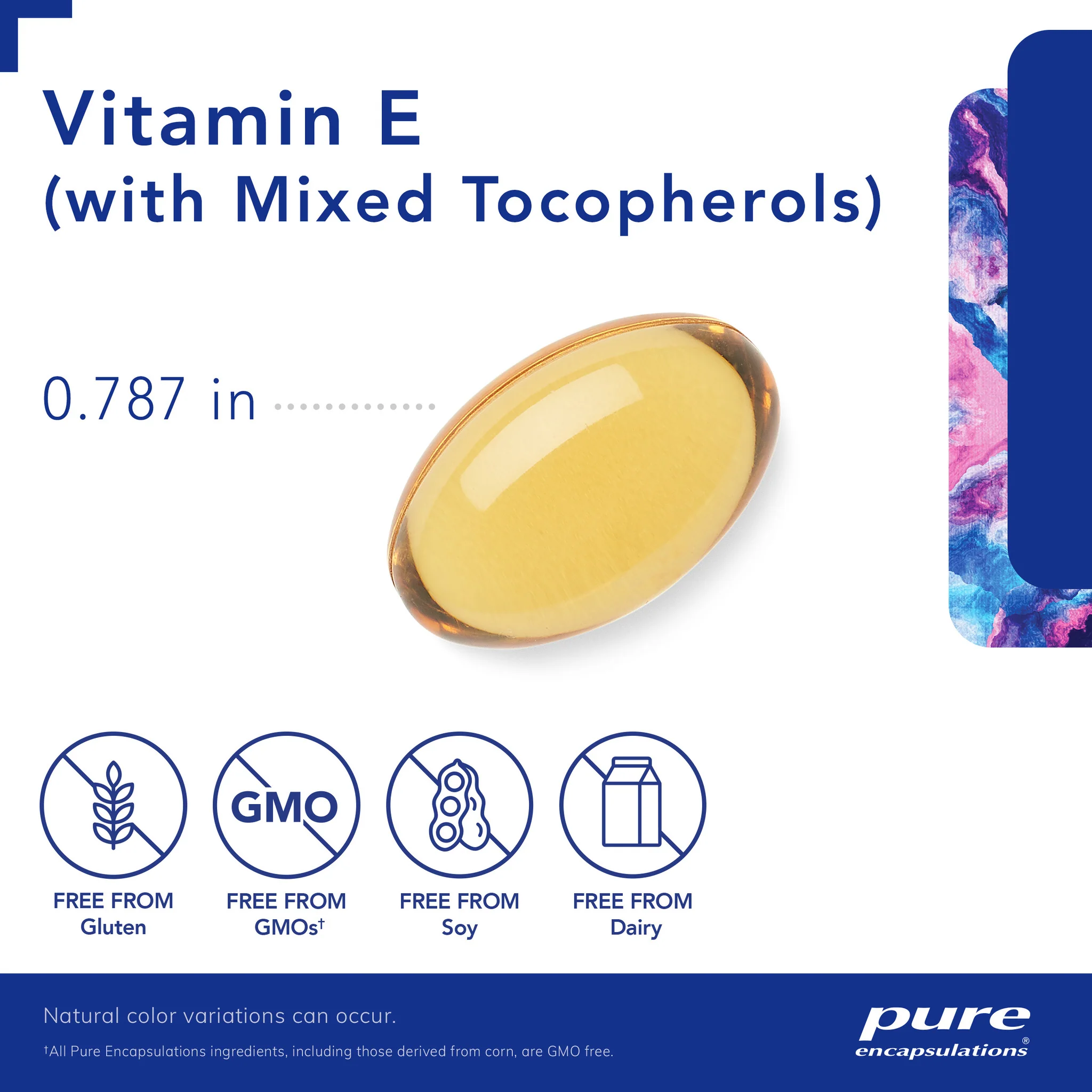 Pure encapsulations®Vitamin E (with mixed tocopherols) 90 Softgel Capsules - Image 3