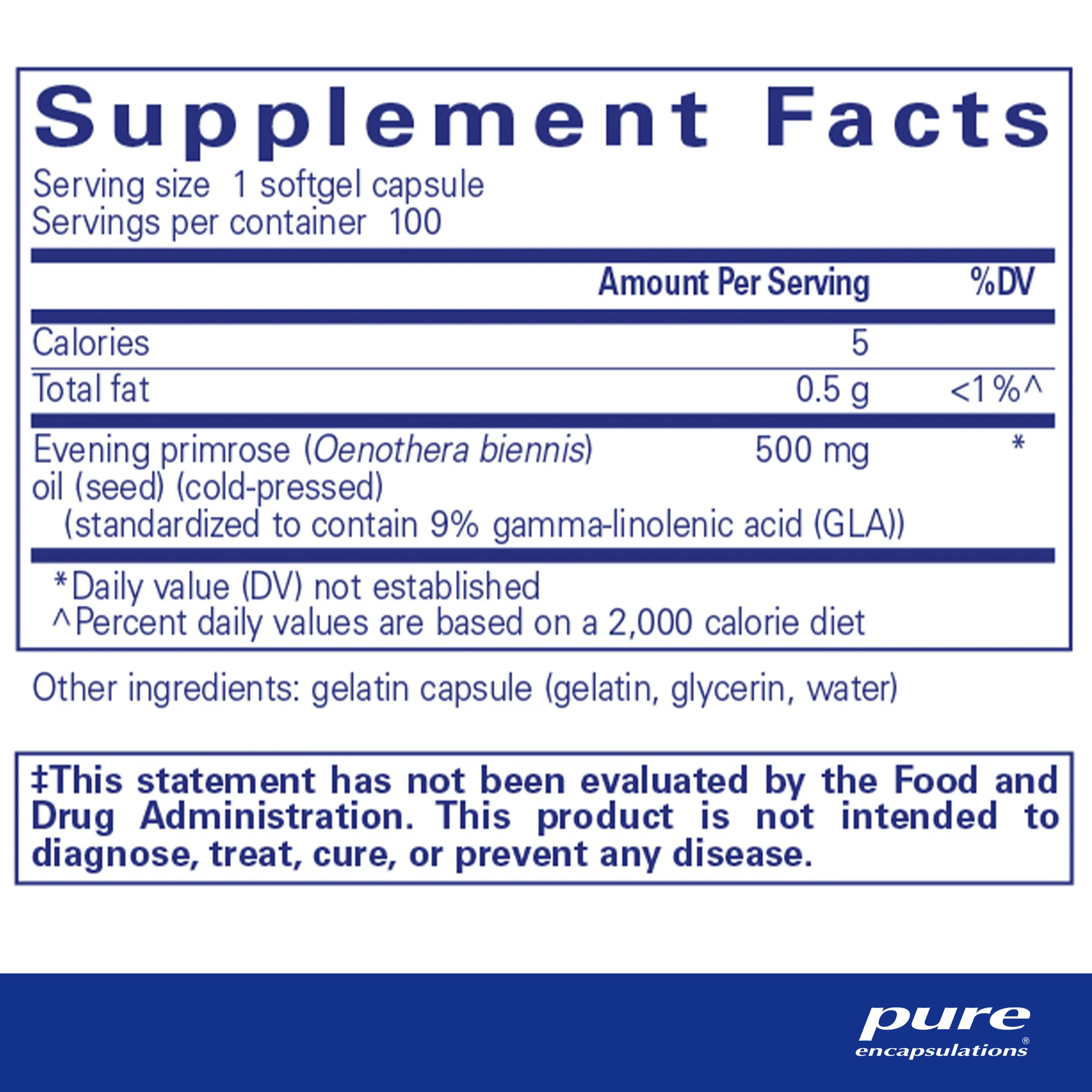 Pure encapsulations®E.P.O. (Evening Primrose Oil) - Image 2