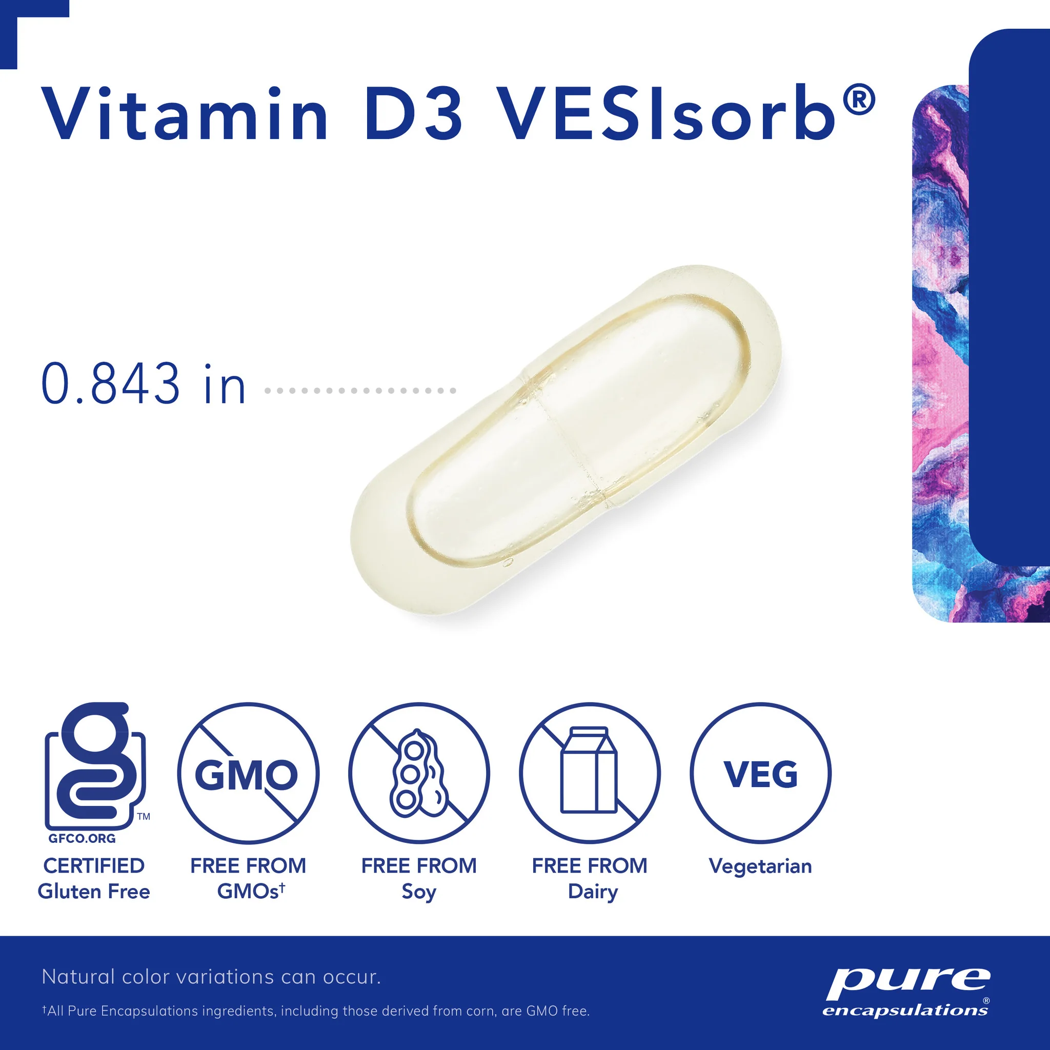 Pure encapsulations®Vitamin D3 VESIsorb® 60 Caplique Capsules - Image 3