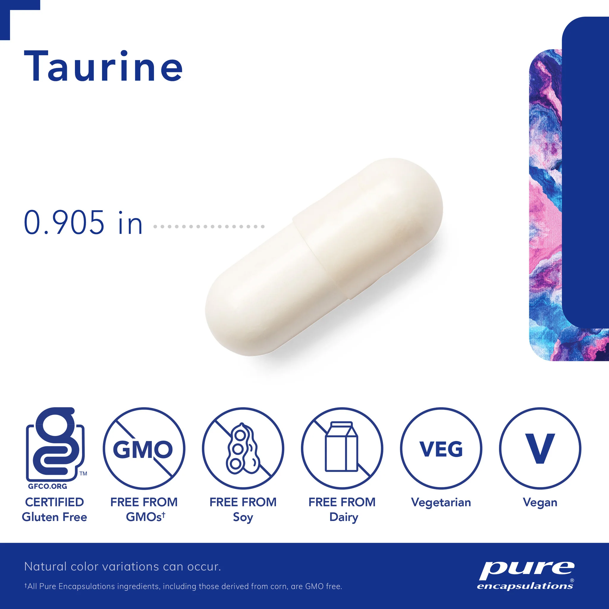 Pure encapsulations®Taurine 1,000 mg 120 Capsules - Image 3