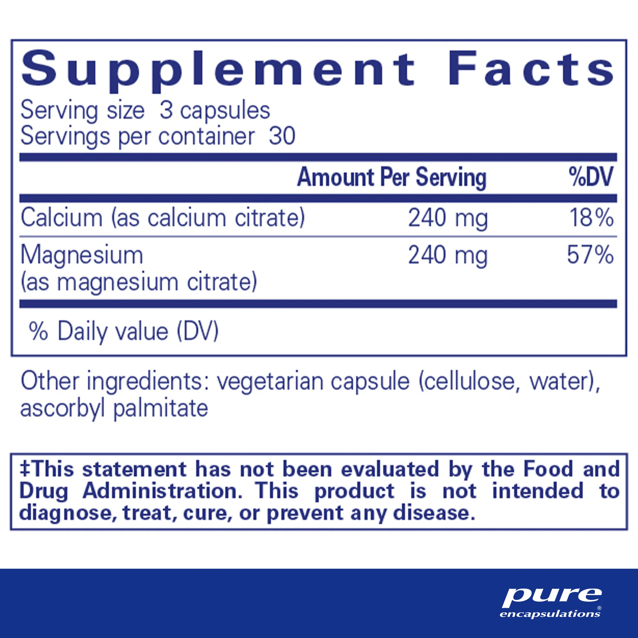 Pure encapsulations®Calcium Magnesium (citrate) - Image 2