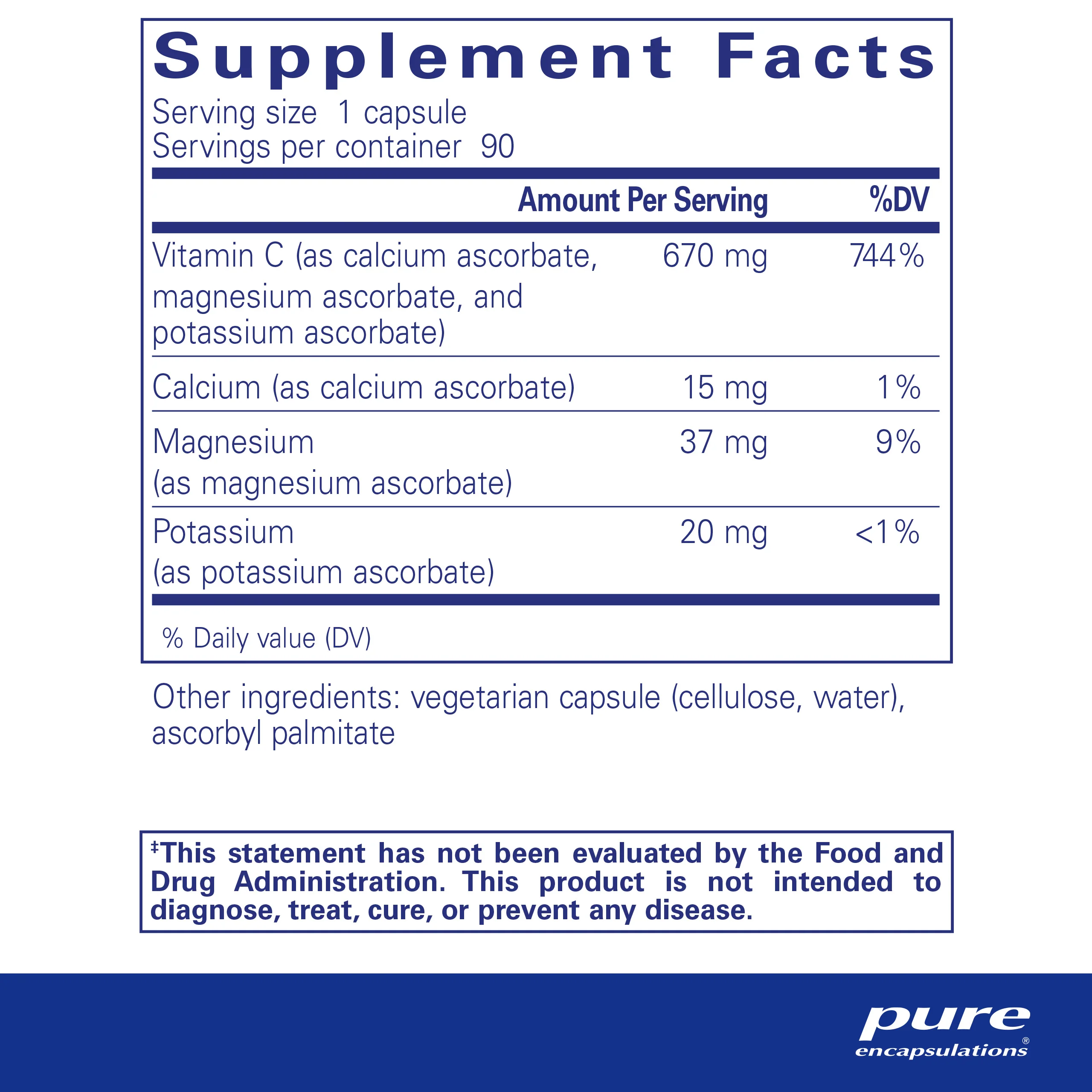 Pure encapsulations®Buffered Ascorbic Acid capsules - Image 2