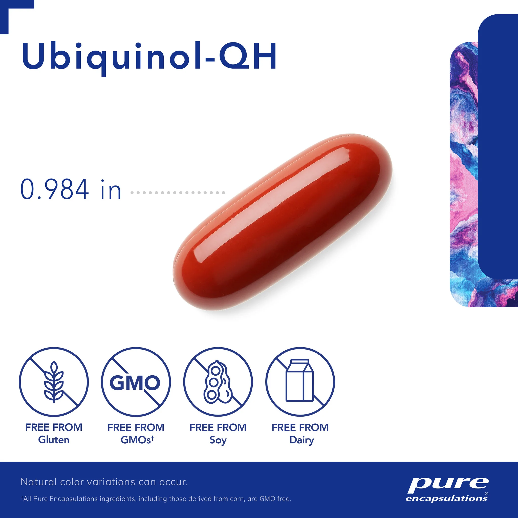 Pure encapsulations®Ubiquinol-QH 100 mg 60 Softgel Capsules - Image 3