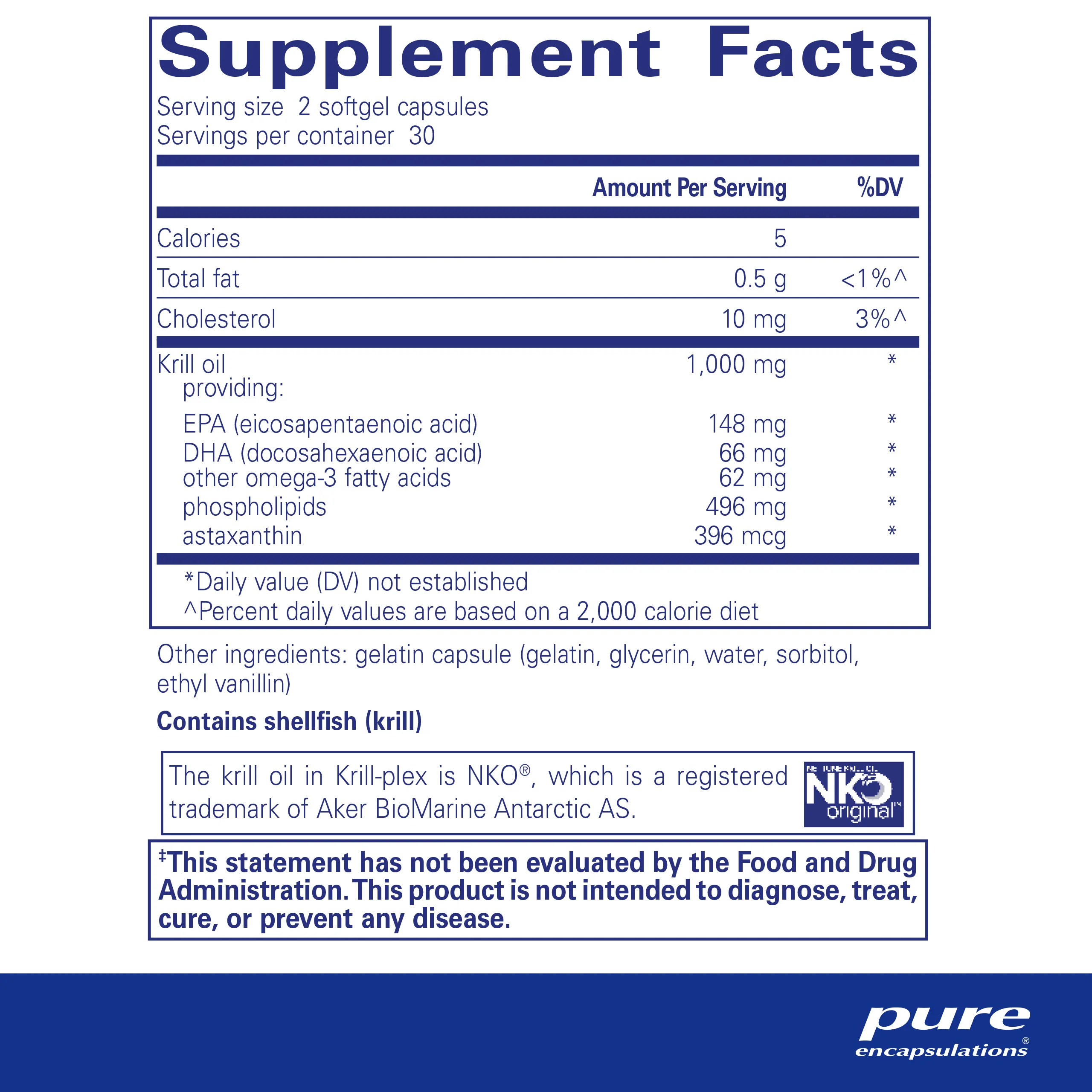 Pure encapsulations®Krill-plex 60 Softgel Capsules - Image 2