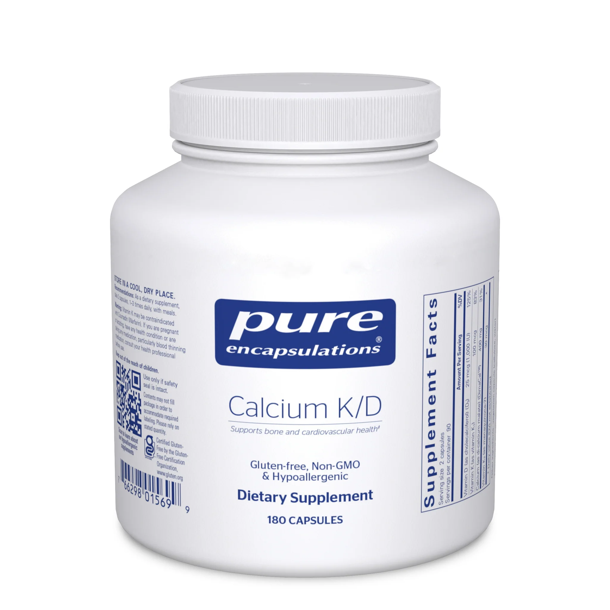 Pure encapsulations®Calcium K/D 180 Capsules