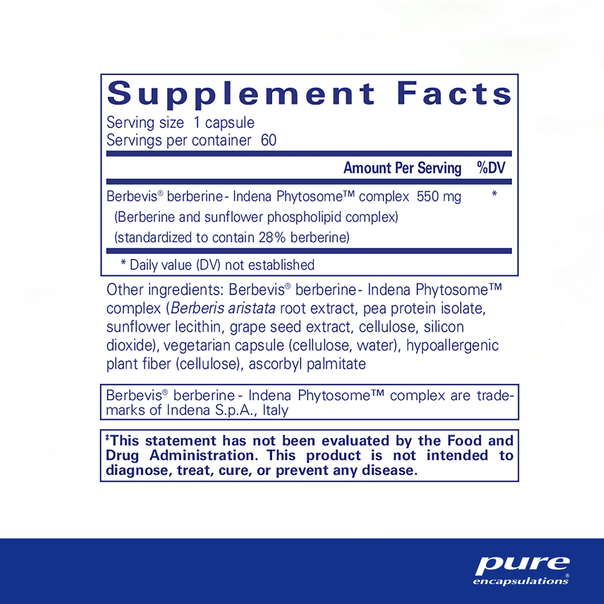 Pure Encapsulations®Berberine UltraSorb™60 Capsules - Image 2