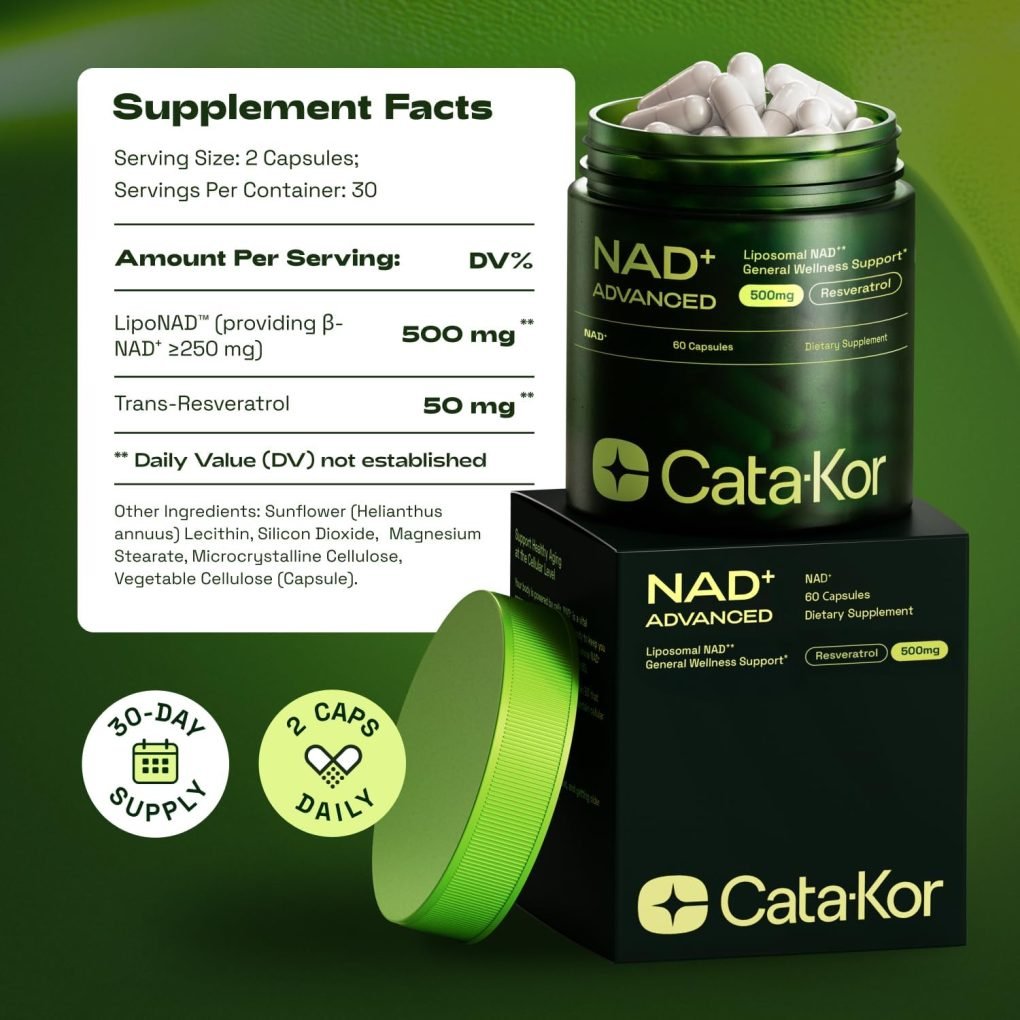 NMN Supplement 1000mg & Liposomal NAD+ Supplement with Resveratrol – Supports Cellular Energy & NAD+ Levels – Third-Party Tested - Image 2