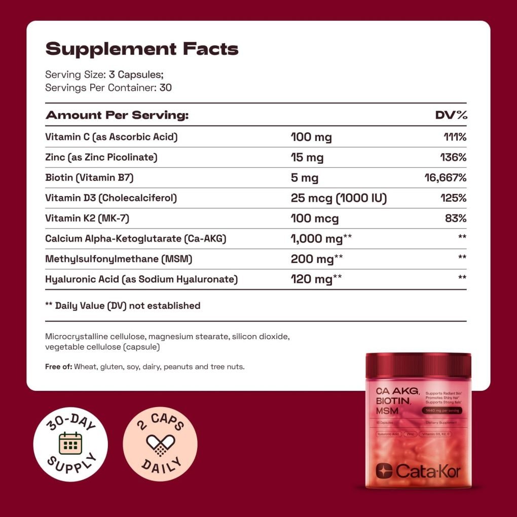 NAD+ Supplement & Ca-AKG Complex - Liposomal NAD+ Supplement with Resveratrol (60 Capsules) & Ca-AKG, MSM, Hyaluronic Acid & Biotin Beauty Complex (90 Capsules) – Third-Party Tested - Image 4