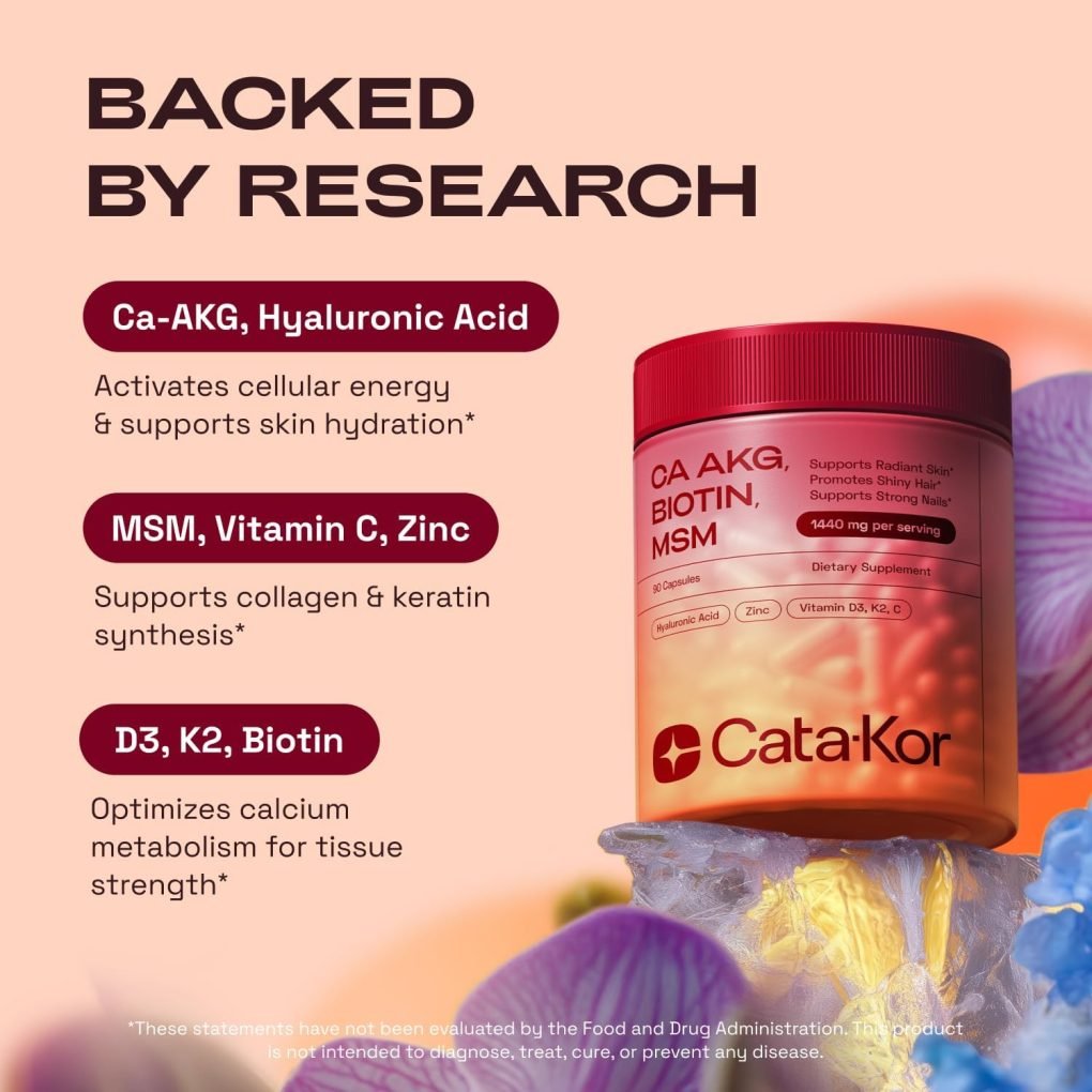 NAD+ Supplement & Ca-AKG Complex - Liposomal NAD+ Supplement with Resveratrol (60 Capsules) & Ca-AKG, MSM, Hyaluronic Acid & Biotin Beauty Complex (90 Capsules) – Third-Party Tested - Image 3