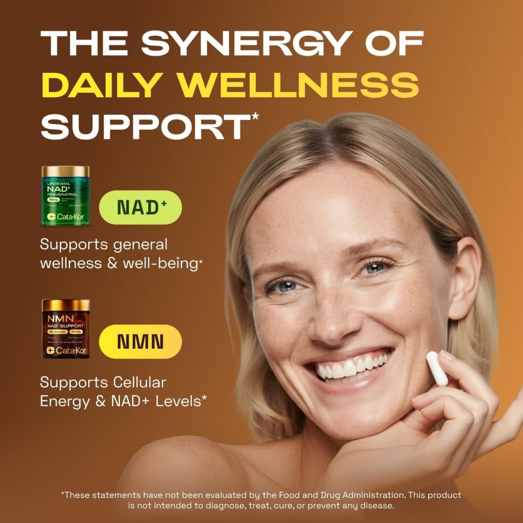 NMN Supplement 1000mg & Liposomal NAD+ Supplement with Resveratrol – Supports Cellular Energy & NAD+ Levels – Third-Party Tested - Image 6