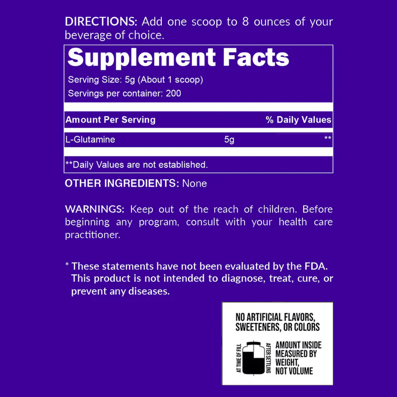 Naked Nutrition Glutamine Powder - Image 3