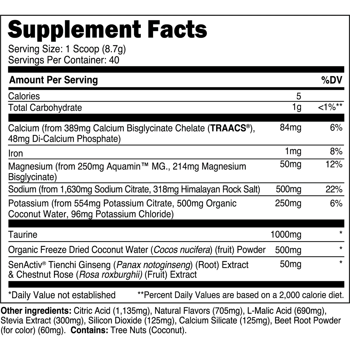 transparent labs Hydrate 40 Servings Tub /30 Stick Packs - Image 2