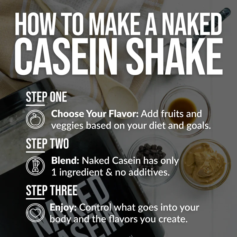 Naked Nutrition Micellar Casein Protein Powder 1LB-2LB-5LB - Image 3