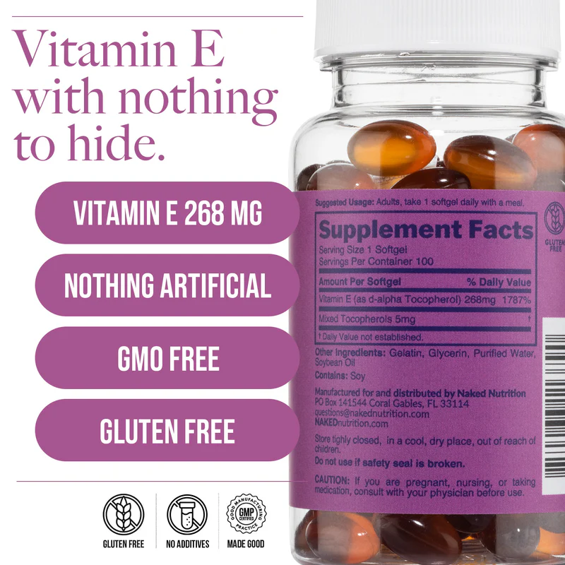 Naked Nutrition Daily Vitamin E Supplement - Image 3