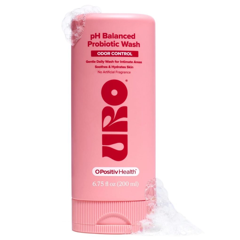 O Positiv URO pH Balanced Probiotic Wash – Odor Control, pH Balance, Dryness & Irritation Support for Intimate Areas – Probiotics & Lactic Acid – 6.75 oz