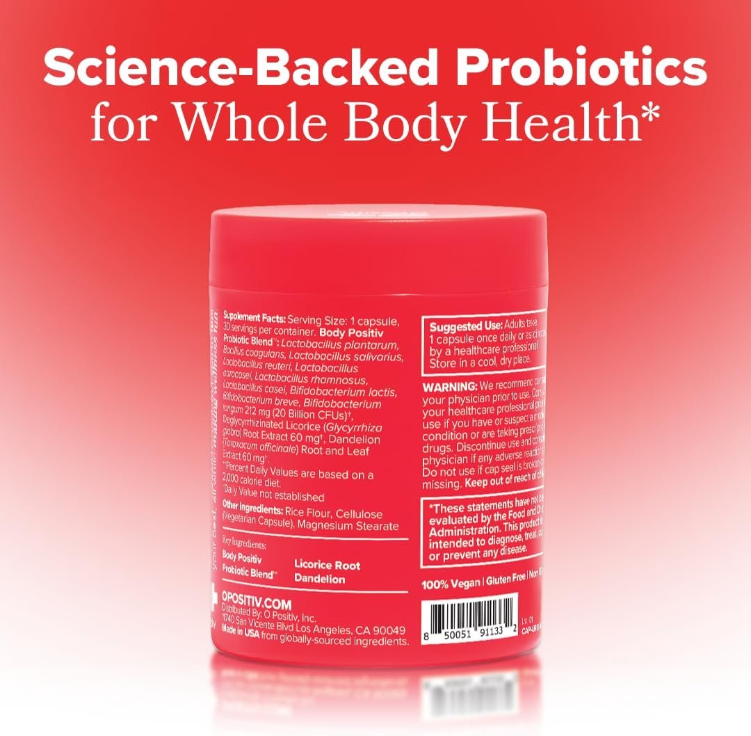 O Positiv URO Women’s Probiotic – All-in-one Probiotic for Women - Vaginal, Gut, Skin, and Oral Microbiome Health – 20B+ CFUs, Licorice Root, Dandelion – Non-GMO, Vegan, Gluten-Free – 30 Capsules - Image 6