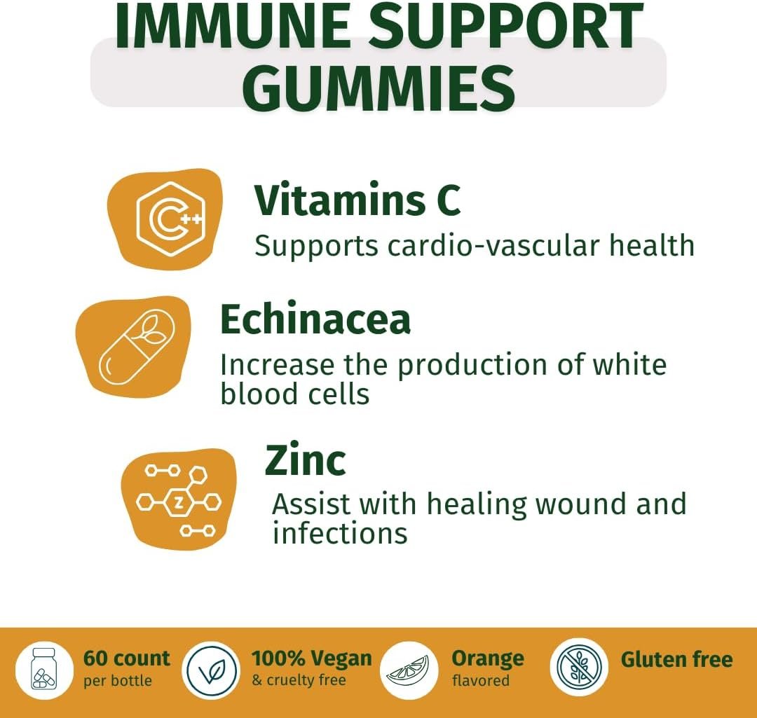 WEEM Gummies Health Bundle - 3 Pack: Apple Cider Vinegar, Hair Skin and Nails & Immune Support- Natural, Vegan - Gluten Free - Image 4