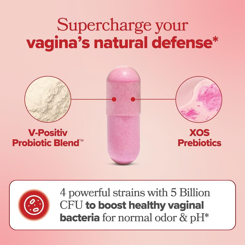 O Positiv URO Vaginal Probiotics for Women pH Balance with Prebiotics & Lactobacillus – Vaginal Health Supplement – Promote Healthy Vaginal Odor & Flora, 60 Count (Pack of 1), 1 Month Supply - Image 4