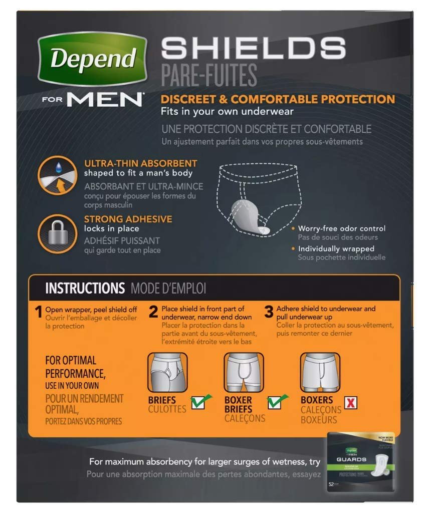 DependsMen Incontinence Shields/Pads Light Absorbency - Image 3