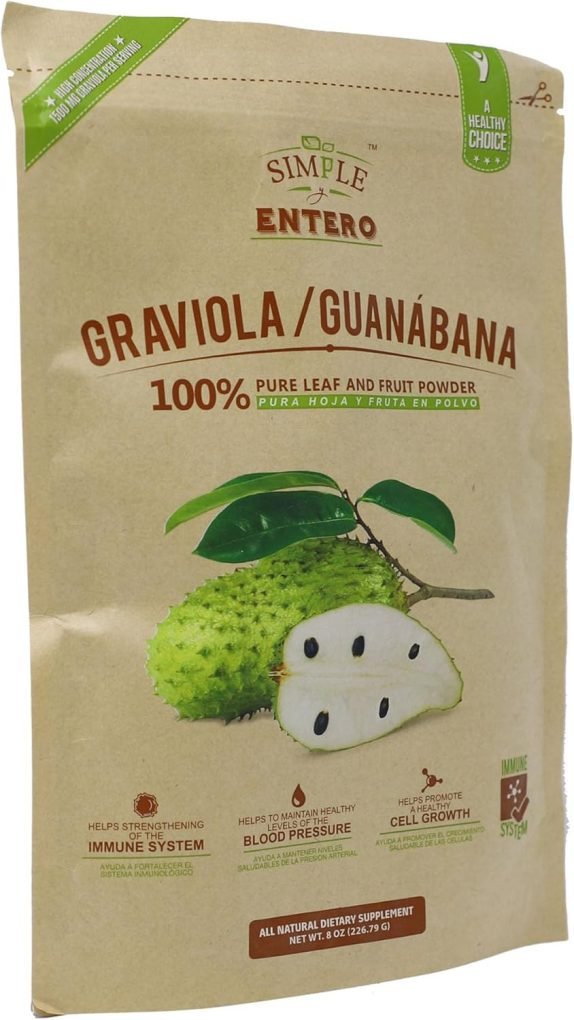 Serene Herbs Graviola/Guanábana (Soursop) Supplement, 100% Pure Leaf & Fruit Powder, No Additives or Fillers, 8 oz Resealable Bag - Image 6
