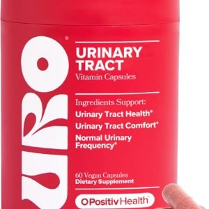 O Positiv URO Urinary Tract Health Supplement for Women, 60 Count (Pack of 1) - Urinary Support Vitamins with Pacran Complete Cranberry Extract, D-Mannose, & Vitamin C - Vegan & Gluten-Free