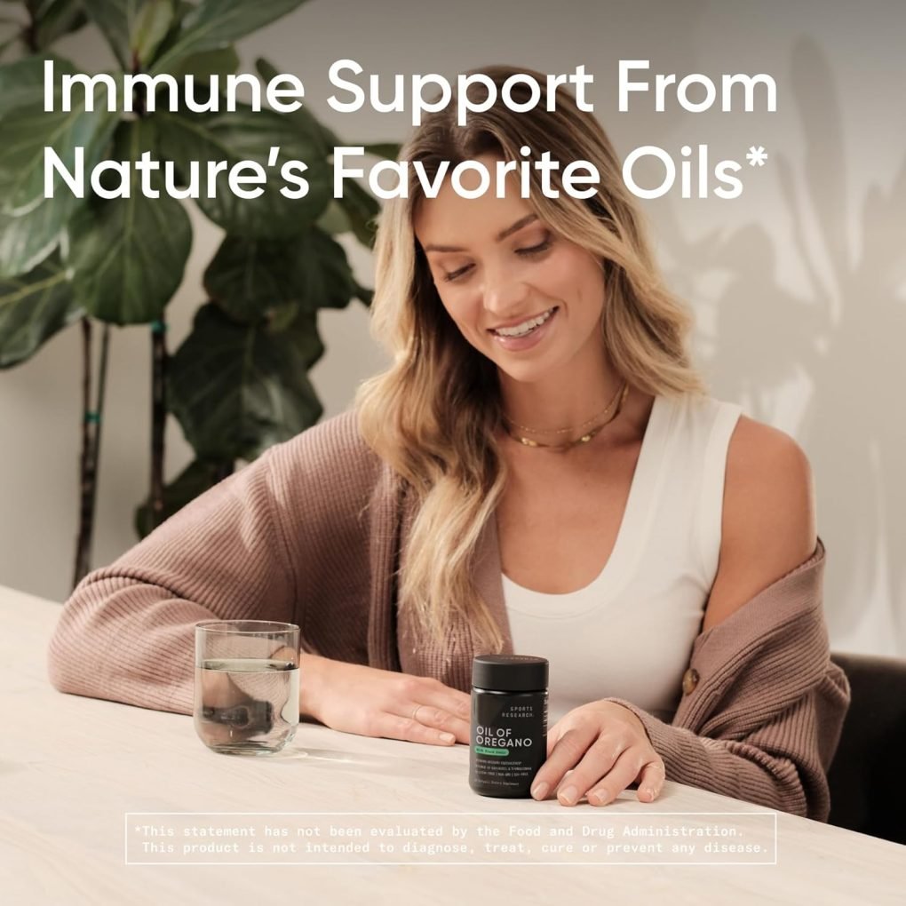 Serene Herbs Sports Research® Oil of Oregano 9500mg w/Black Cumin Seed Oil & Ginger Oil - 3-1 Antioxidant Combination Supplement Rich in Thymoquinone & Carvacrol - Gluten Free · Non-GMO - 60 Softgels - Image 4