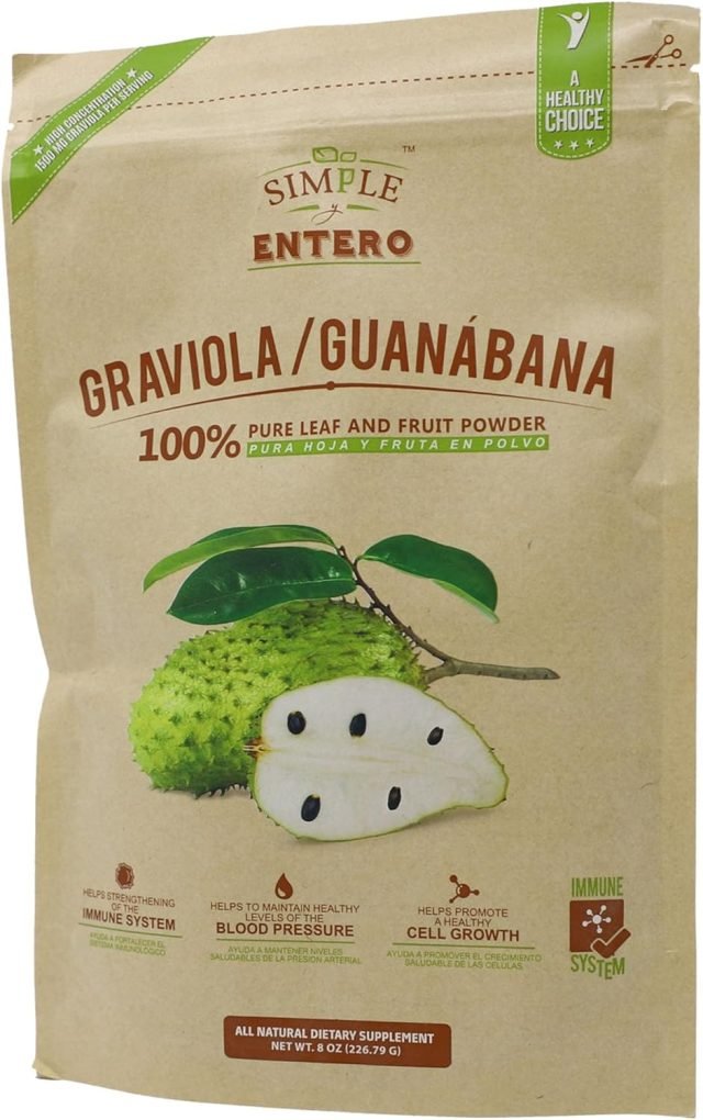Serene Herbs Graviola/Guanábana (Soursop) Supplement, 100% Pure Leaf & Fruit Powder, No Additives or Fillers, 8 oz Resealable Bag - Image 3
