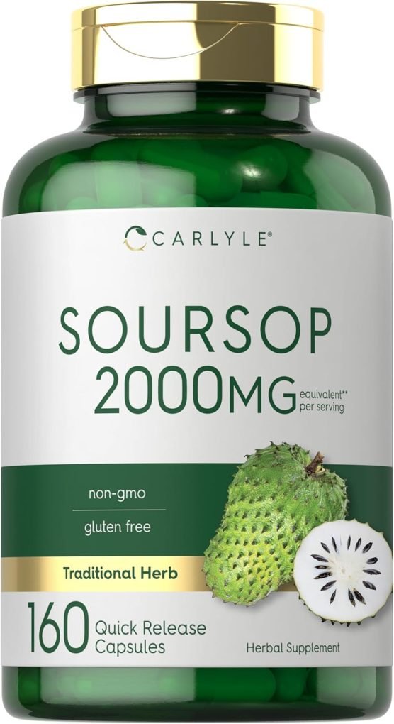 Carlyle Soursop Leaves | 160 Capsules | Traditional Herb | Non GMO, Gluten Free Supplement