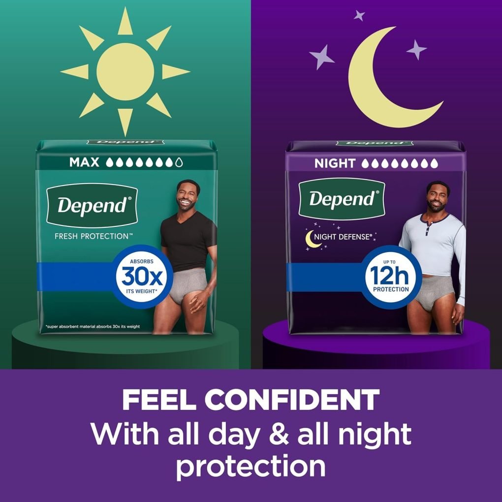 Dependsmen Depends Mens Overnight Underwear Large - Image 4