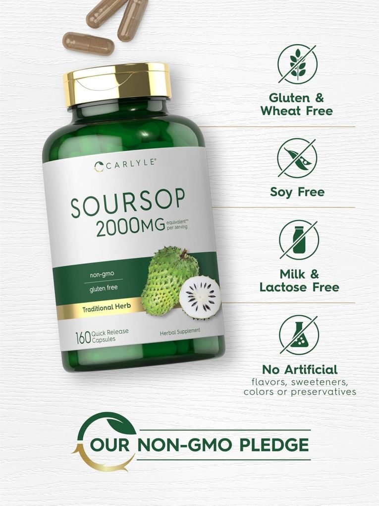 Carlyle Soursop Leaves | 160 Capsules | Traditional Herb | Non GMO, Gluten Free Supplement - Image 7