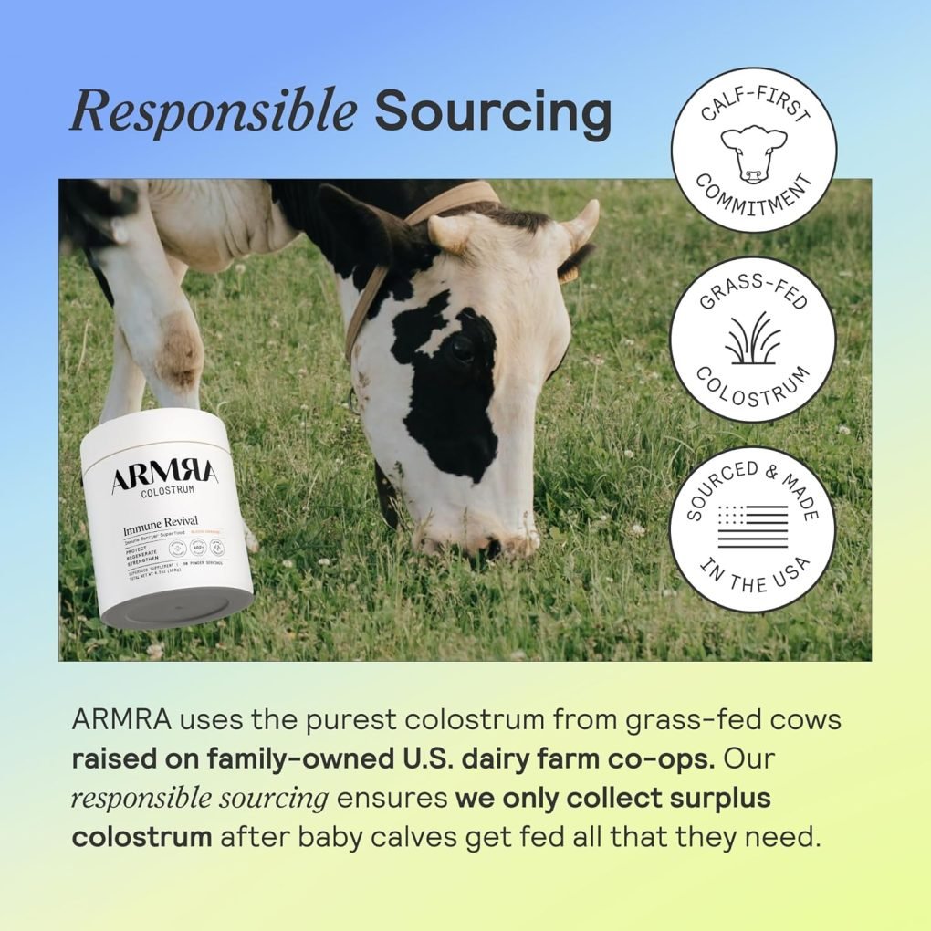 Serene Herbs ARMRA Colostrum Powder | Blood Orange | Gut Health & Bloating | Skin & Hair | Immunity | Keto, Gluten & Fat-Free | 90 Servings - Image 7