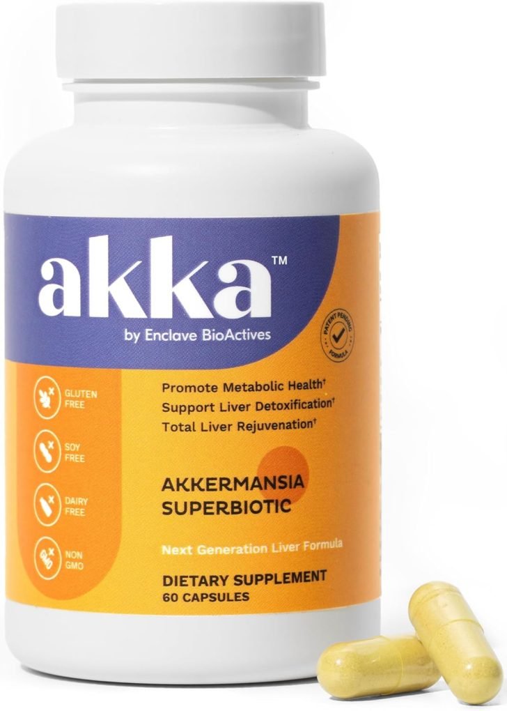 Serene Herbs AKKA Premium Liver Cleanse Detox & Repair Superbiotic - Supports Liver Health & Function, Boosts Energy, Digestion & Metabolism with Bioavailable Pasteurized Akkermansia, Non-GMO, Gluten-Free, 60 Caps