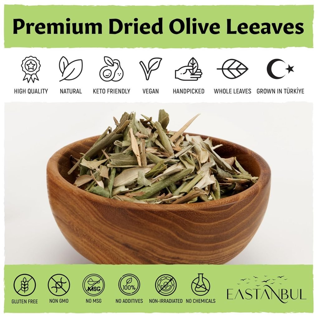 Eastanbul Olive Leaf, 2.82oz, Olive Leaf Loose Tea AKA Te De Hojas De Olivo, from Turkish Mediterranean Trees, Caffeine-Free, Natural, Vegan, Gluten Free, Non GMO - Image 5