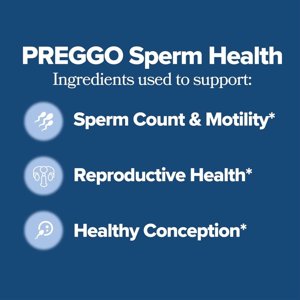 O Positiv Preggo Sperm Health Capsules for Men - OBGYN-Formulated for Improved Sperm Count & Motility with Tongkat Ali, NAC, Alpha Lipoic Acid – Male Reproductive Health, 60 Count (Pack of 1) - Image 3