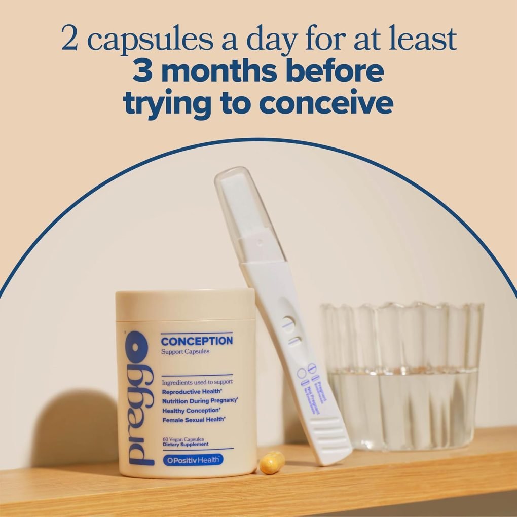 O Positiv Preggo Conception Support Capsules for Women - OBGYN-Formulated Pre Prenatal Vitamins with Clinically-Studied Ingredients - CoQ10, N-Acetyl Cystein - Female Sexual Health, 60 Ct (Pack of 1) - Image 4