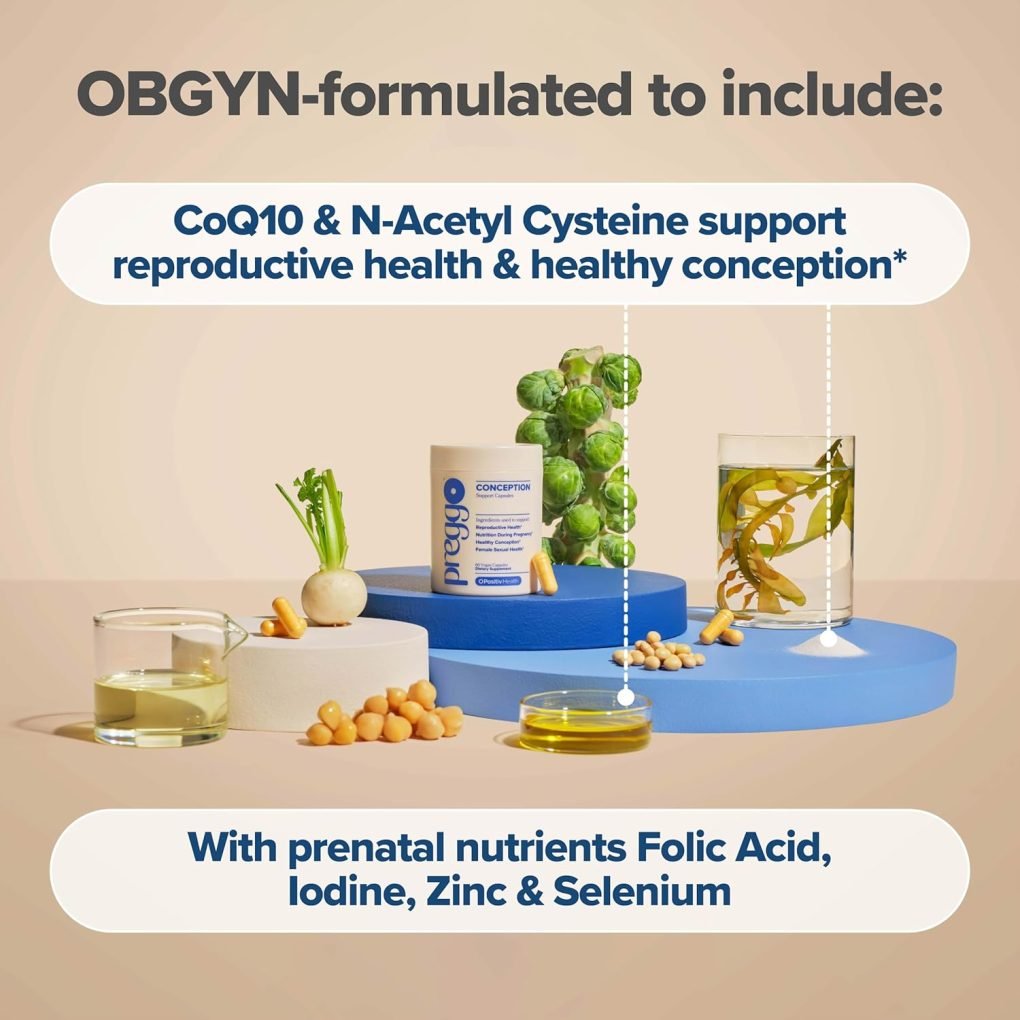O Positiv Preggo Conception Support Capsules for Women - OBGYN-Formulated Pre Prenatal Vitamins with Clinically-Studied Ingredients - CoQ10, N-Acetyl Cystein - Female Sexual Health, 60 Ct (Pack of 1) - Image 8